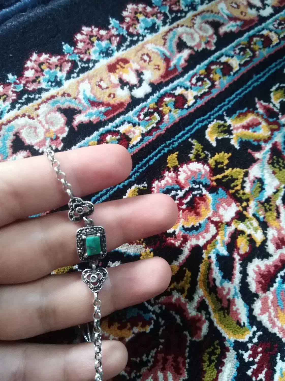 دستبند نقره سیاه قلم|جواهرات|کرمانشاه, |دیوار