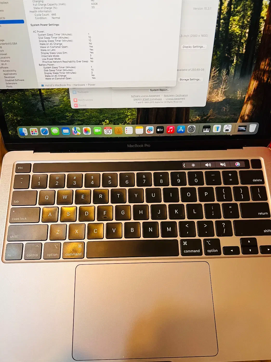 مک بوک پرو 2020تاچ بار بی نظیرو خاص|رایانه همراه|تهران, سعادت‌آباد|دیوار