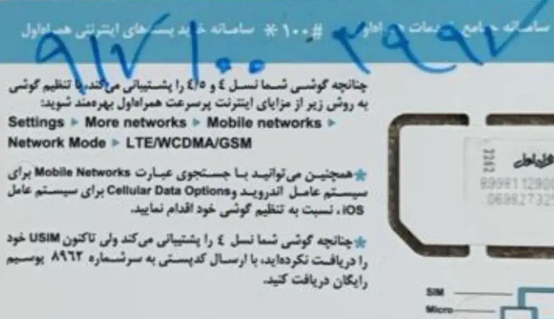 خط دائمی شیراز|سیم‌کارت|شیراز, تاچارا|دیوار