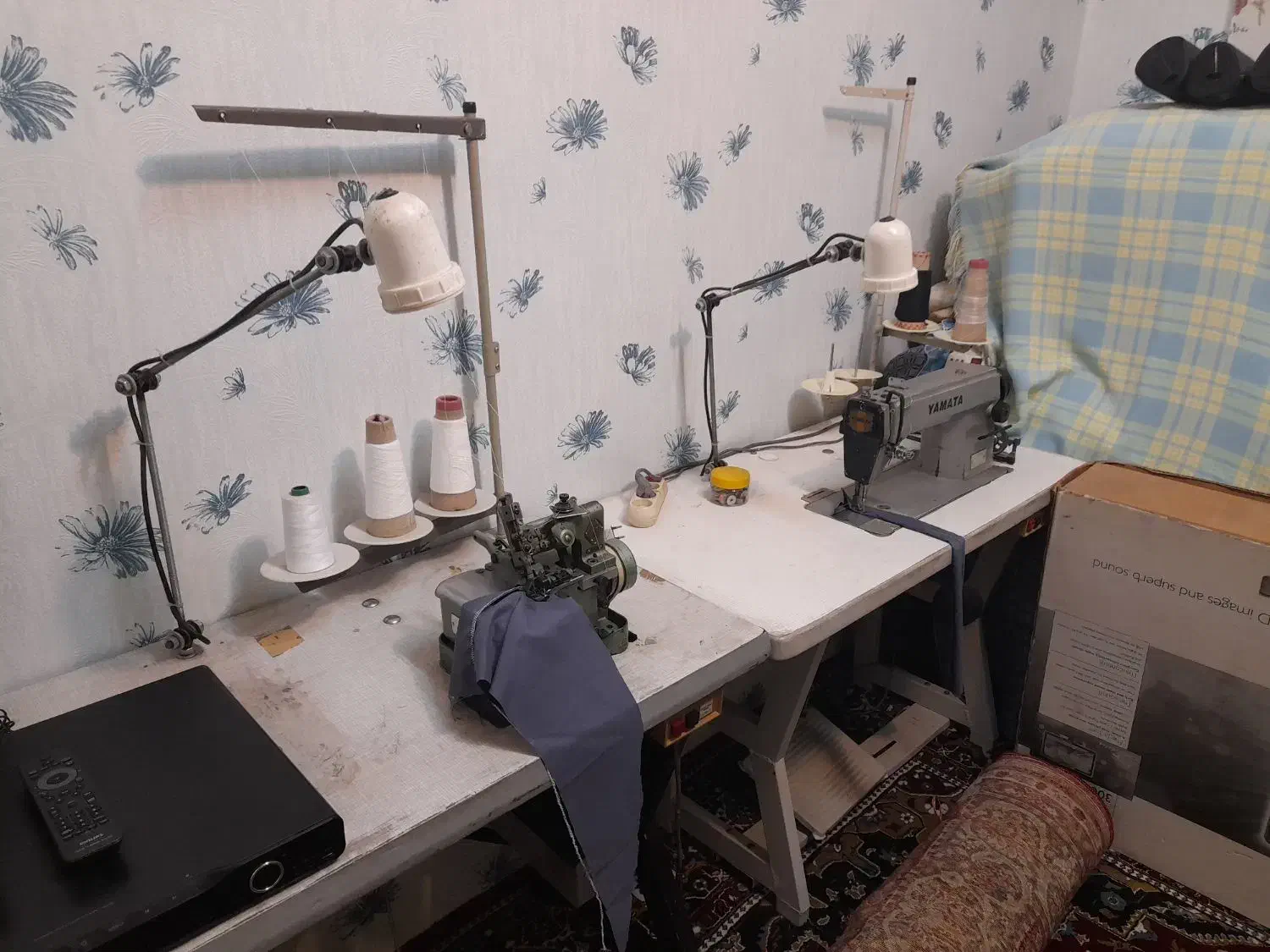 چرخ خیاطی خانگی و صنعتی و سردوز ژاپنی|چرخ خیاطی و ریسندگی|ساری, |دیوار