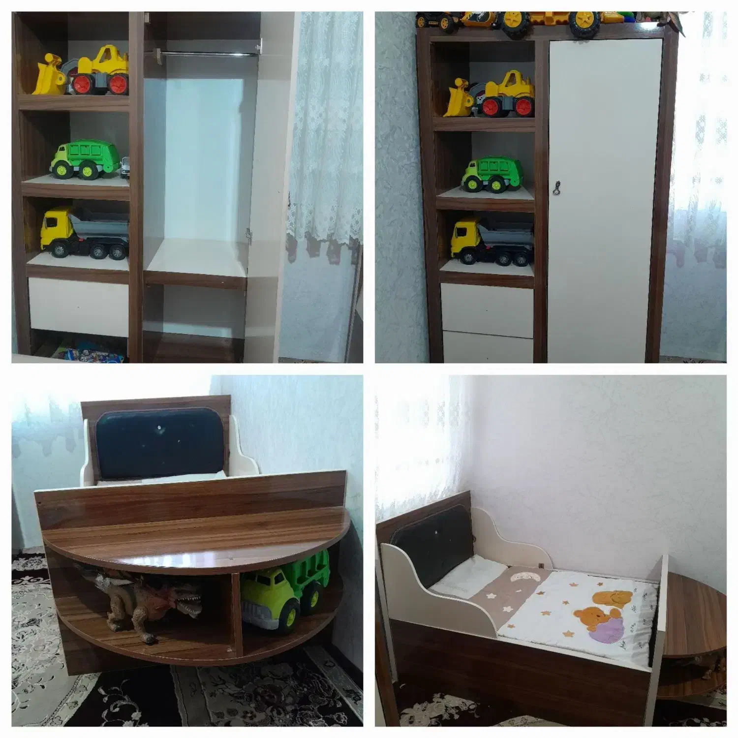 تخت و کمد کودک درحد نو|تخت و سرویس خواب|تربت‌حیدریه, شهرک ولیعصر|دیوار