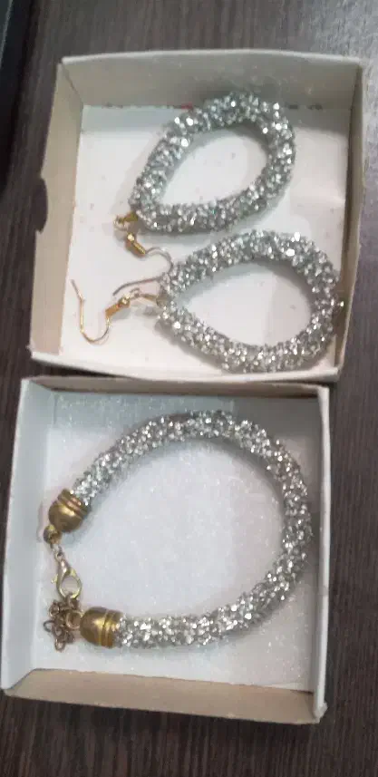 گوشواره و دستبند سوارسکی|بدلیجات|قوچان, |دیوار