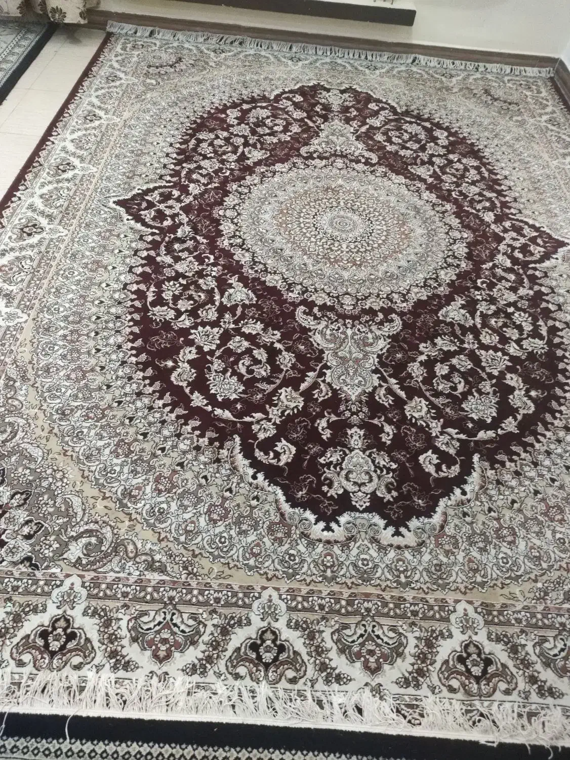 ۴ تخته فرش ۱۲ متری سرمه ای و لاکی|فرش|پلدختر, |دیوار