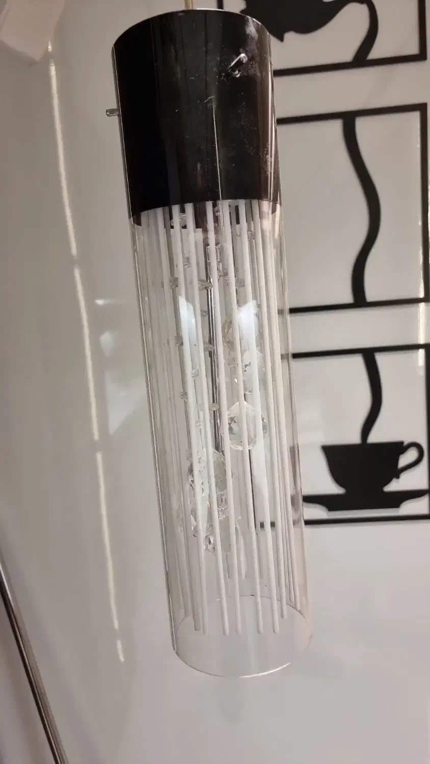 چراغ آویز شیشه‌ای کریستالی تمیز و شیک|لوستر و چراغ آویز|تبریز, |دیوار