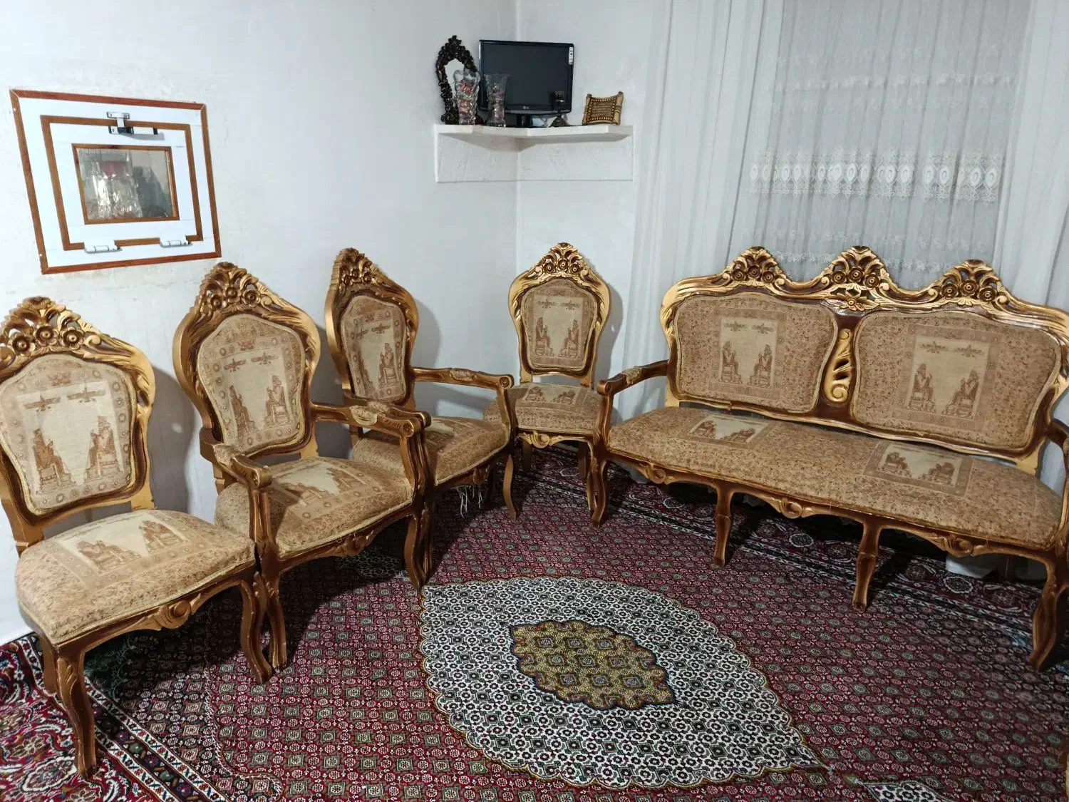 مبل سلطنتی|مبلمان خانگی و میز عسلی|بیستون, |دیوار