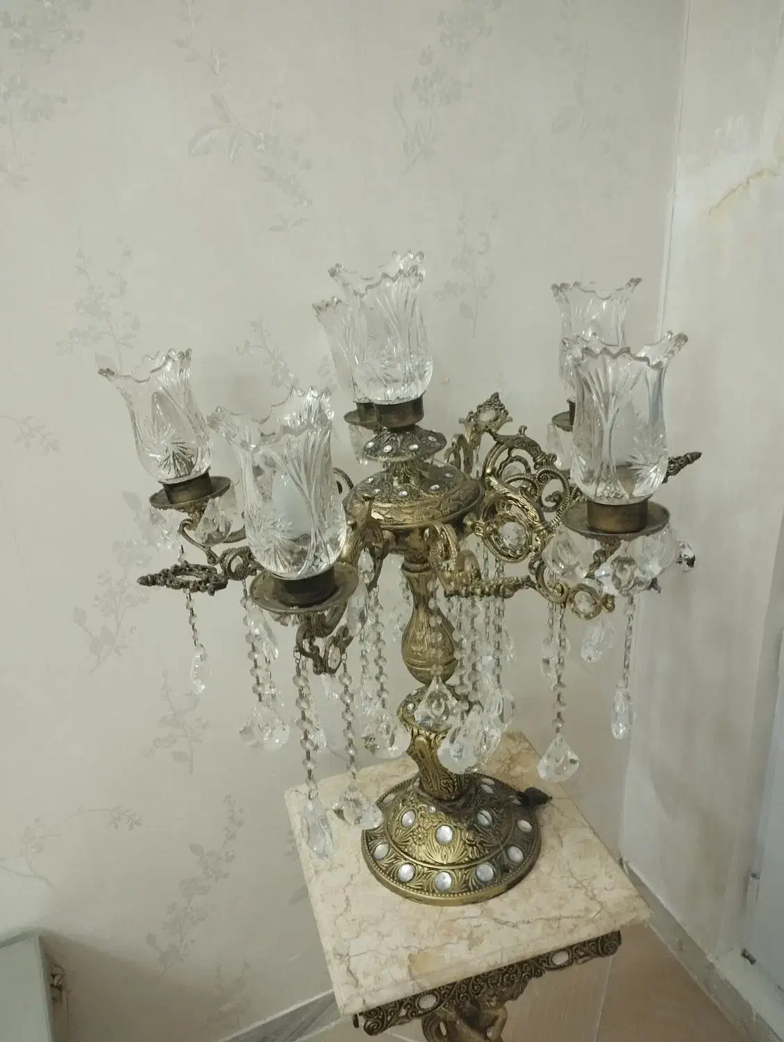 لوستر باپایه|لوستر و چراغ آویز|اراک, |دیوار