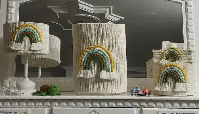 ست مکرومه مخصوص سیسمونی|صنایع دستی و سایر لوازم تزئینی|نیشابور, شهرک بسیج|دیوار