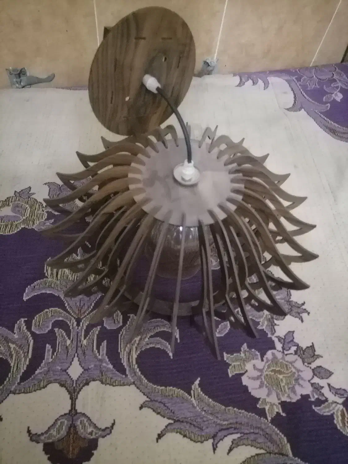 لوستر چوبی|لوستر و چراغ آویز|قم, پردیسان|دیوار