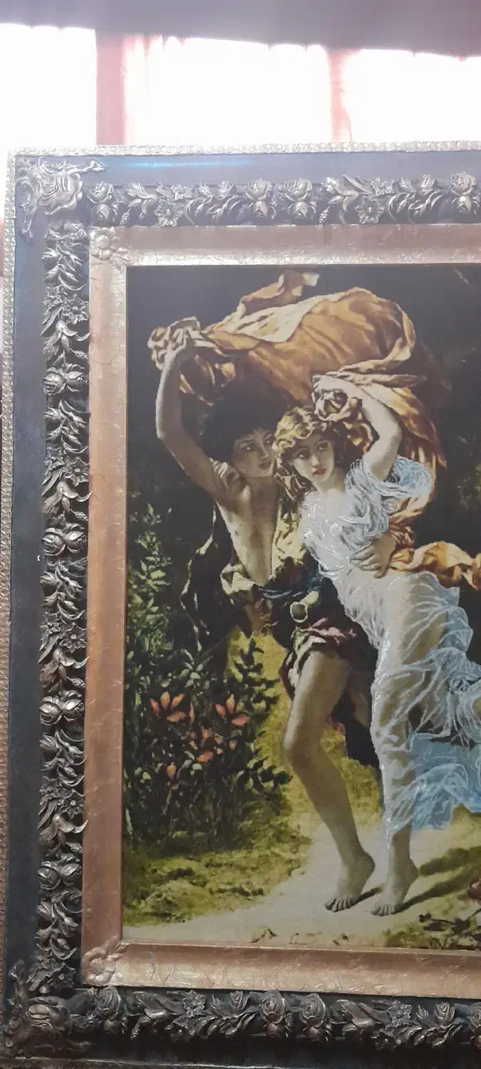 تابلو فرش دست بافت تبریز ابریشم طرح آدم و حوا|تابلو فرش|شاهینشهر, دکتر حسابی|دیوار