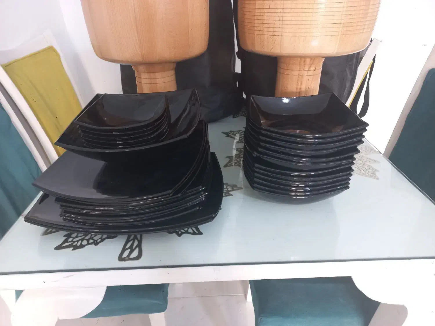 ظروف ارکوفام مشکی درجه ۱|ظروف سرو و پذیرایی|پردیس, فاز ۱۱|دیوار