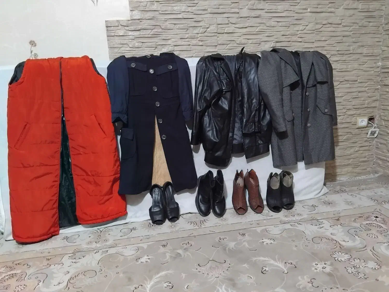 کاپشن چرم پافر بارانی|لباس|اسفراین, |دیوار