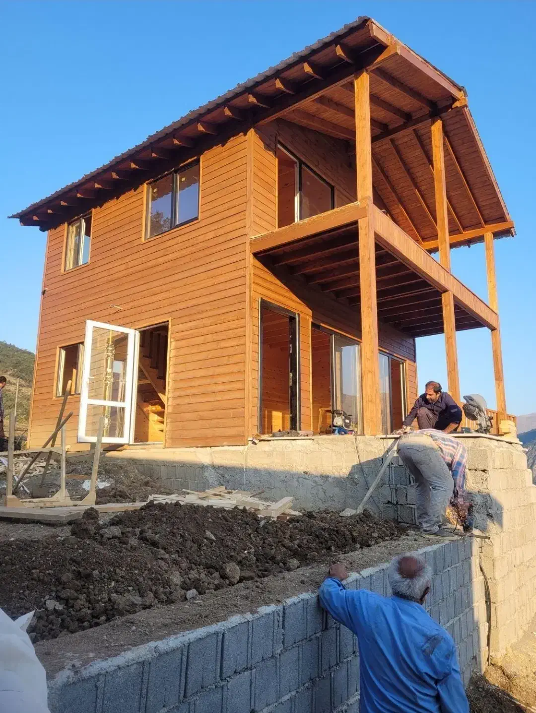 سازه چوبی ساختمان چوبی ویلای چوبی|خدمات پیشه و مهارت|رشت, حومه رشت|دیوار