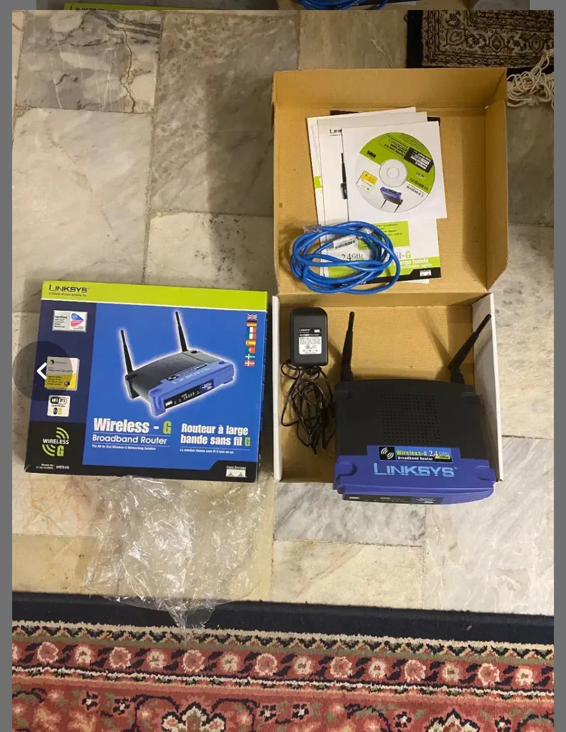 روترلینکسیس+اداپتورLinksys+کارت شبکه+باطری+دیسکت|مودم و تجهیزات شبکه|تهران, شهرآرا|دیوار