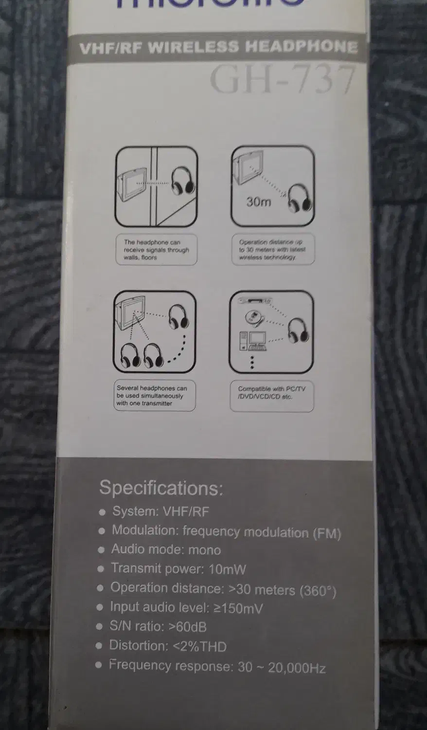 هدفون Microfire GH 737|صوتی و تصویری|ساری, |دیوار