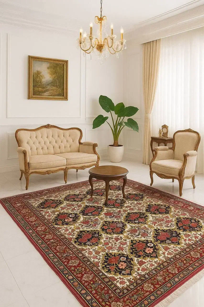 فرش دستباف (بساک)جفت ۶ متری بختیار رنگیاهی|فرش|مشکین‌دشت, |دیوار