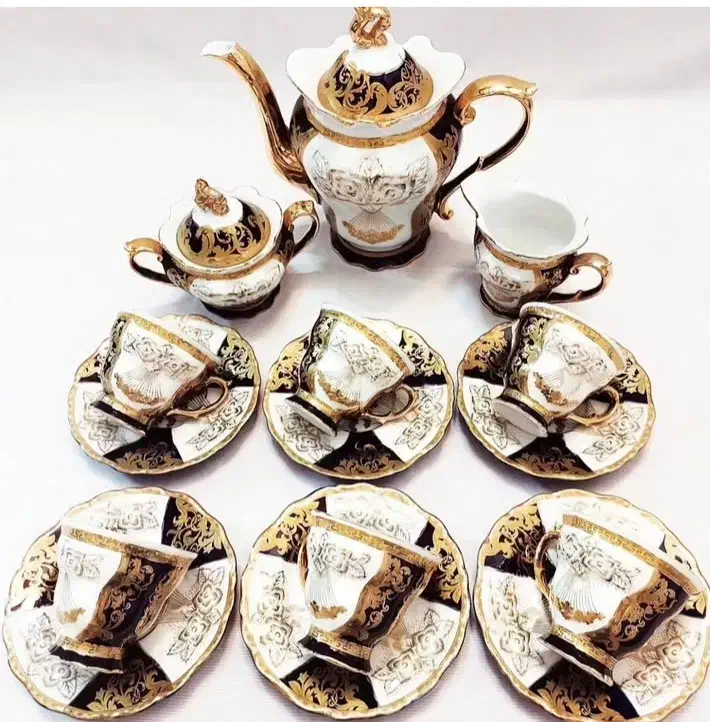 چای خوری  چایخوری سورمه ای چک و بلور فرانسه|ظروف سرو و پذیرایی|مشهد, هفت تیر (حافظ)|دیوار