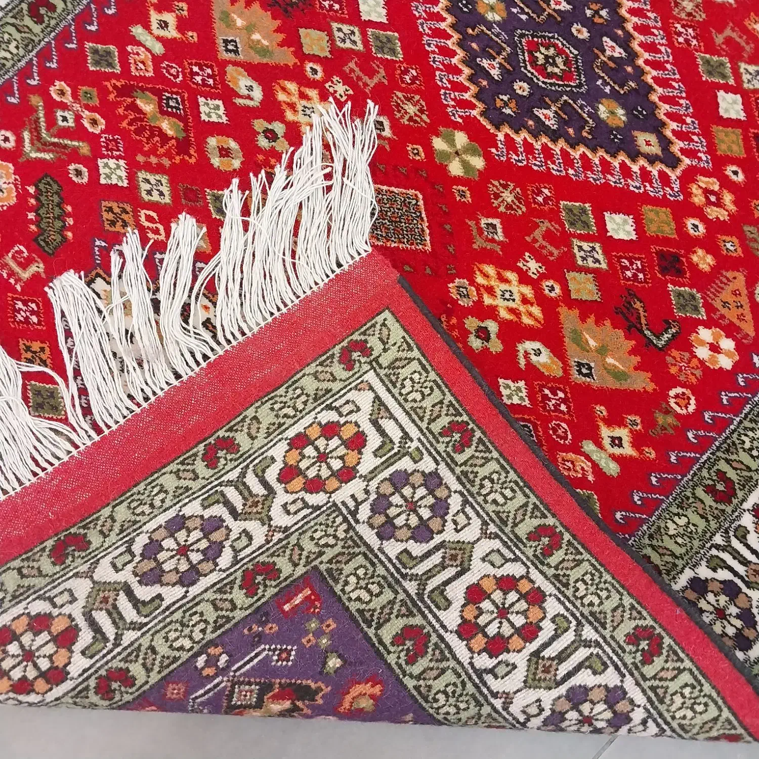 زرع ونیم دستباف پشمی|فرش|دورود, |دیوار