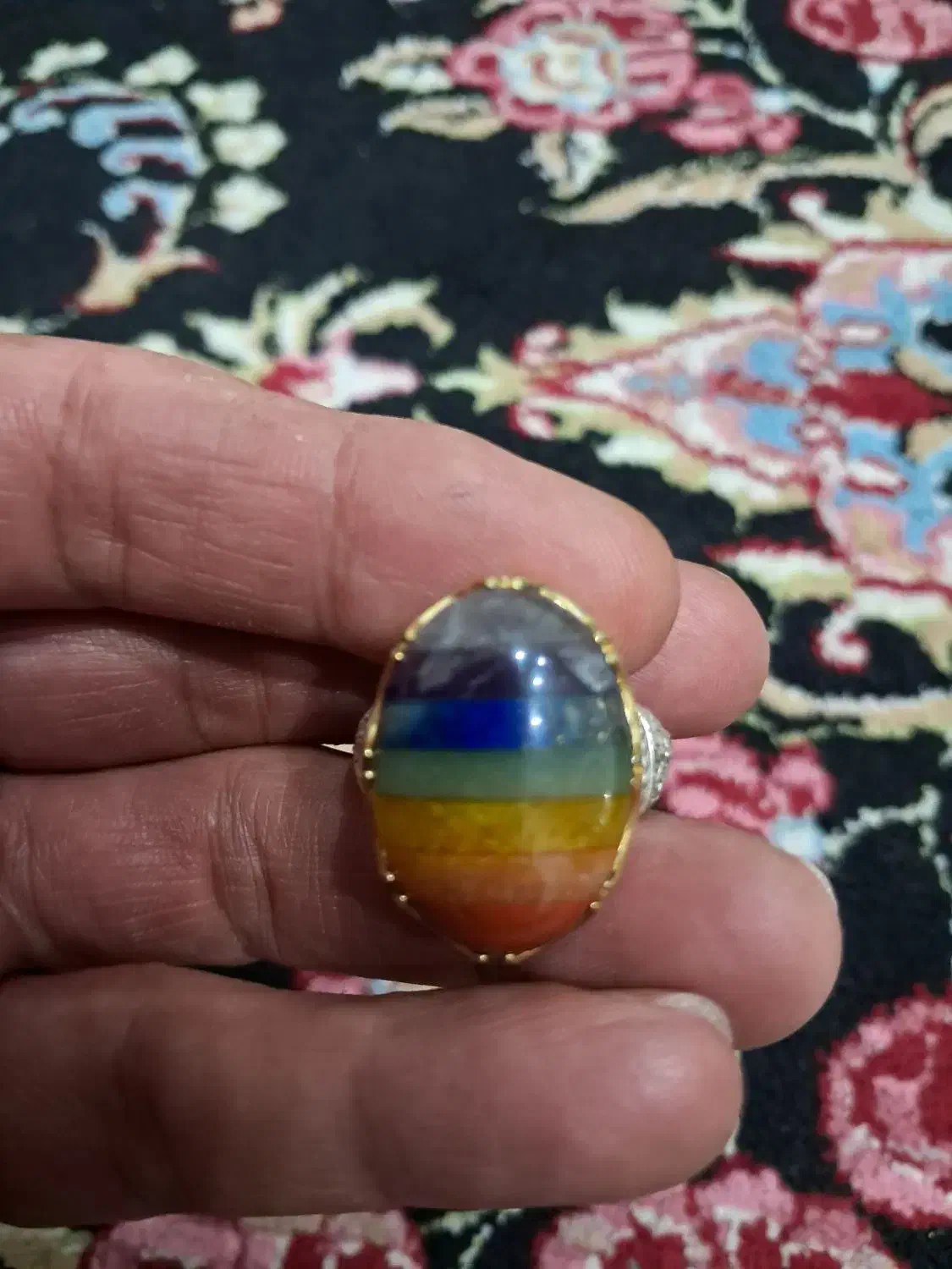 انگشتر هفت چاکرا وعقیق یمن|جواهرات|بندر ماهشهر, |دیوار