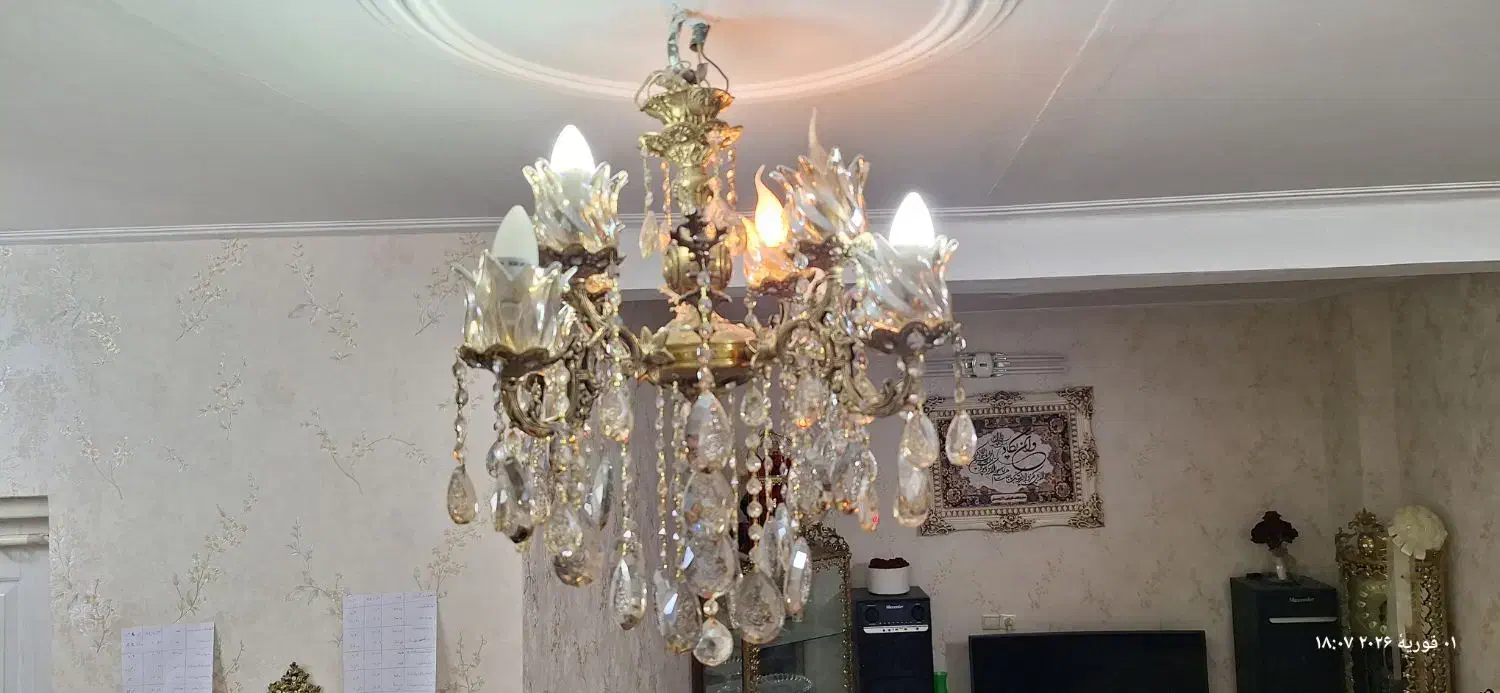 لوستر برنز|لوستر و چراغ آویز|قم, نیروگاه|دیوار