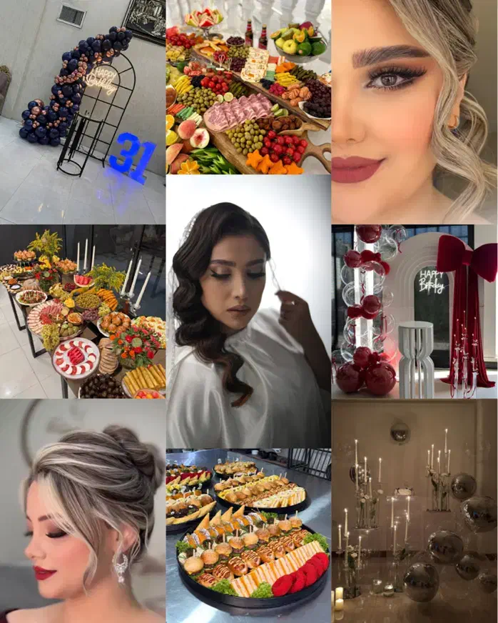 پکیج فینگرفود،بادکنک آرایی،گل آرایی،میکاپ و شنیون|خدمات پذیرایی، مراسم|مشهد, هدایت|دیوار