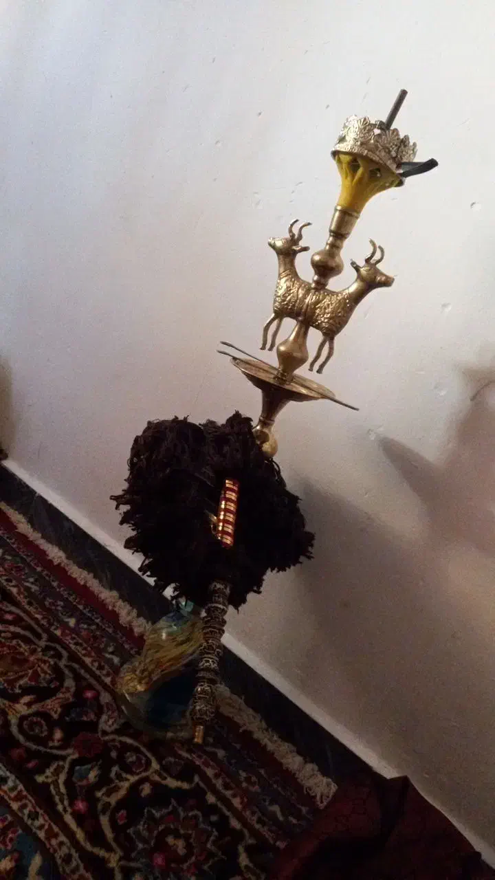 قلیان برنجی میوه ای کیف دار کامل|کلکسیون و سرگرمی|مرند, |دیوار