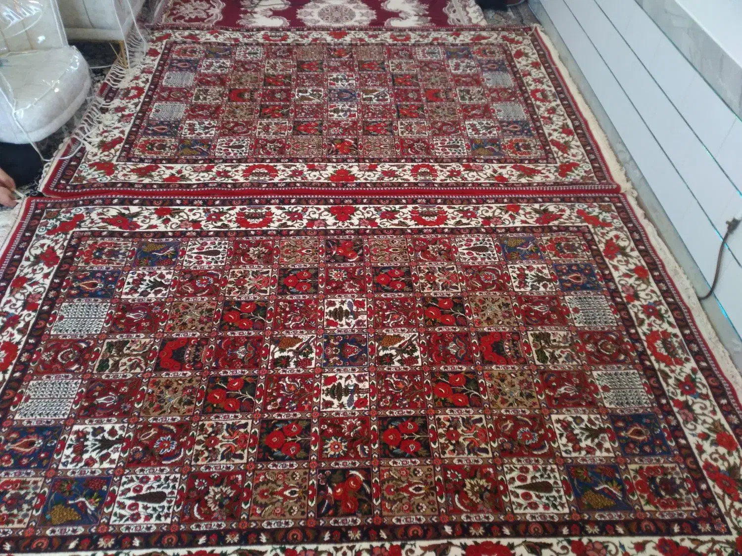 یک جفت قالی دستبافت 6 متری|فرش|شهرکرد, |دیوار