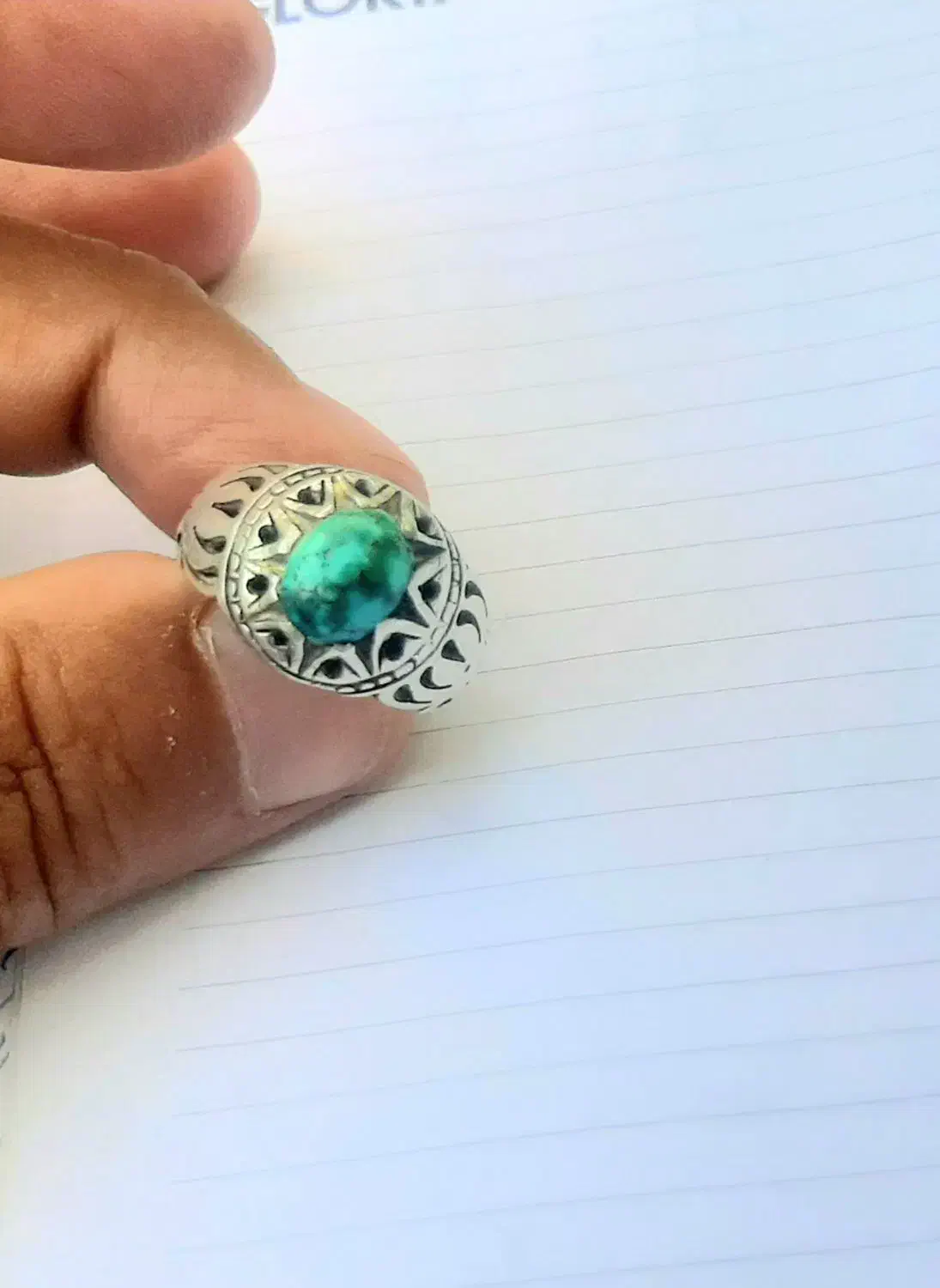 انگشتر نقره نگین فیروزه|جواهرات|بم, |دیوار