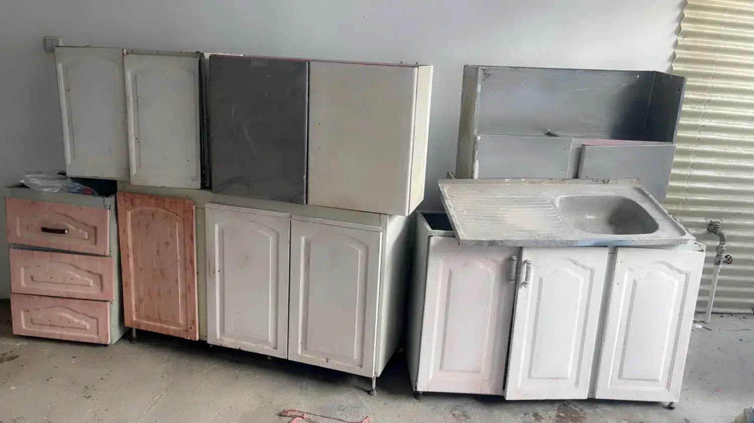 کابینت فلزی آشپزخانه همراه سینگ|مصالح و تجهیزات ساختمان|آمل, |دیوار