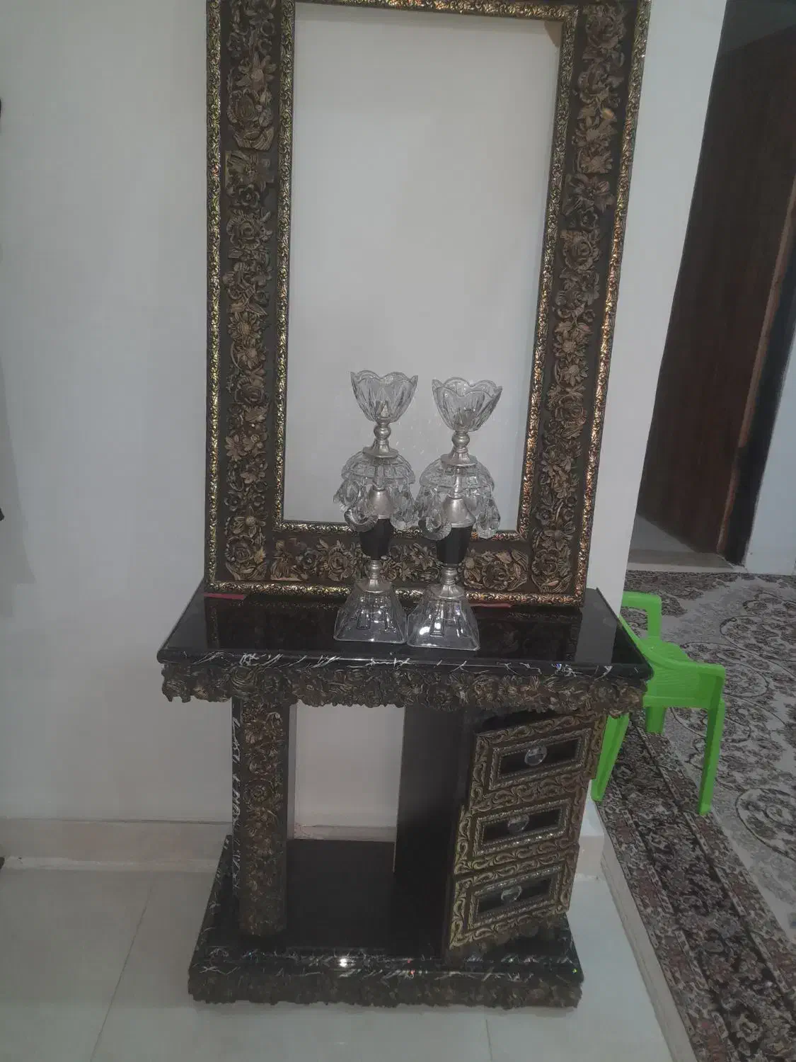 کنسول وقاب ایینه|بوفه، ویترین، کنسول|آستانه اشرفیه, |دیوار
