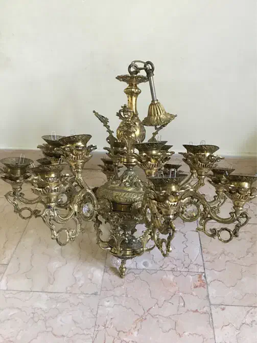 لوستر برنجی در حد نوع|لوستر و چراغ آویز|تهران, طرشت|دیوار