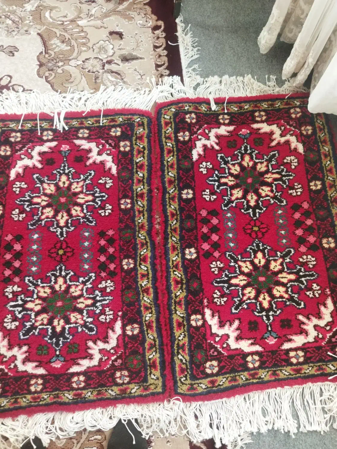 با سلام وقتتون بخیر دوتا فرش بانخ هریس|فرش|اهر, |دیوار