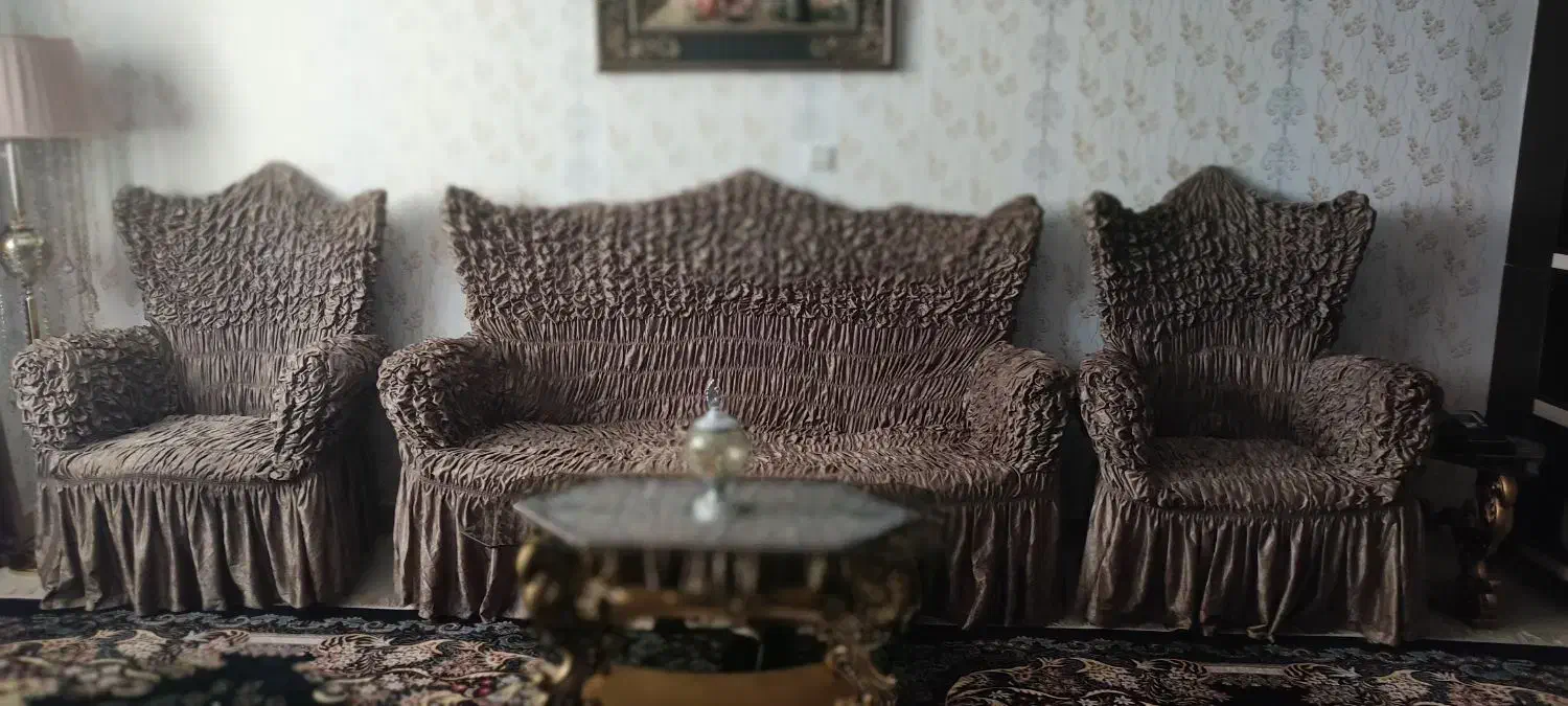 مبل سلطنتی ۹ نفره با میز و عسلی|مبلمان خانگی و میز عسلی|کرمانشاه, |دیوار