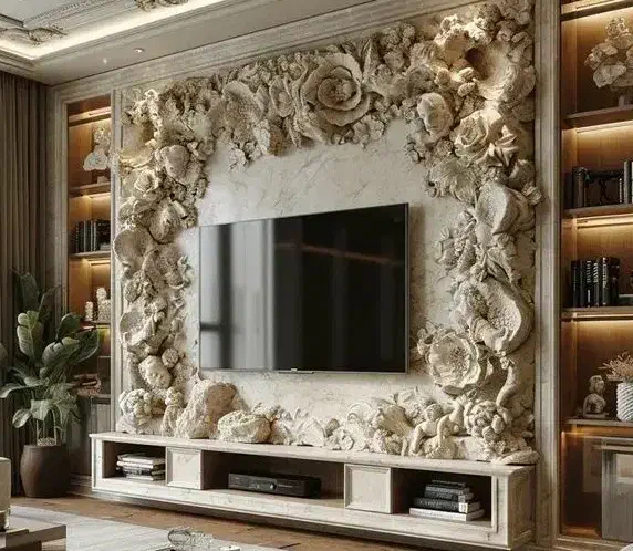 طراحی و ساخت Tv Wall نئوکلاسیک اقساط|خدمات پیشه و مهارت|اراک, |دیوار