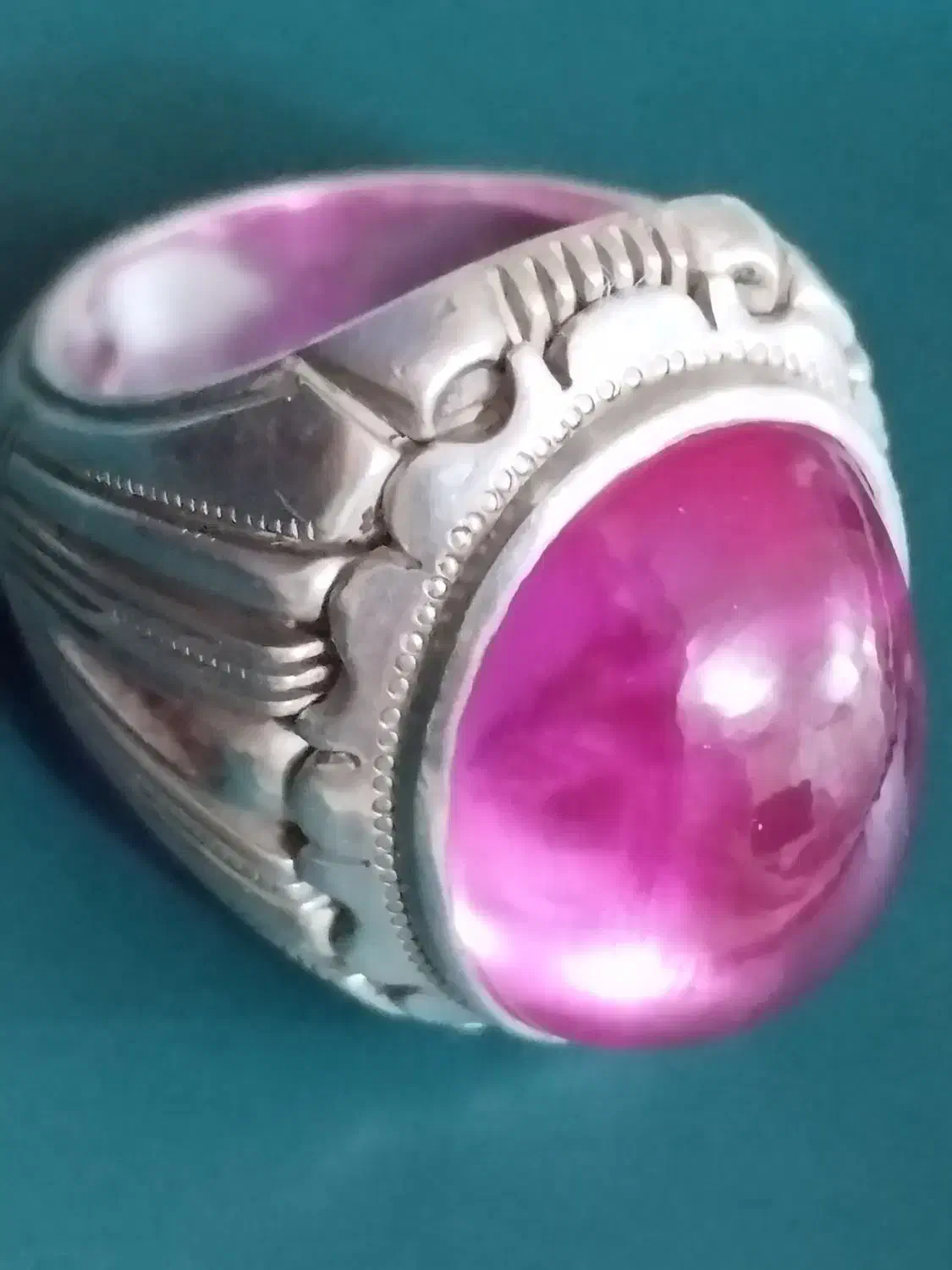 انگشتر نقره یاقوت|جواهرات|همدان, |دیوار