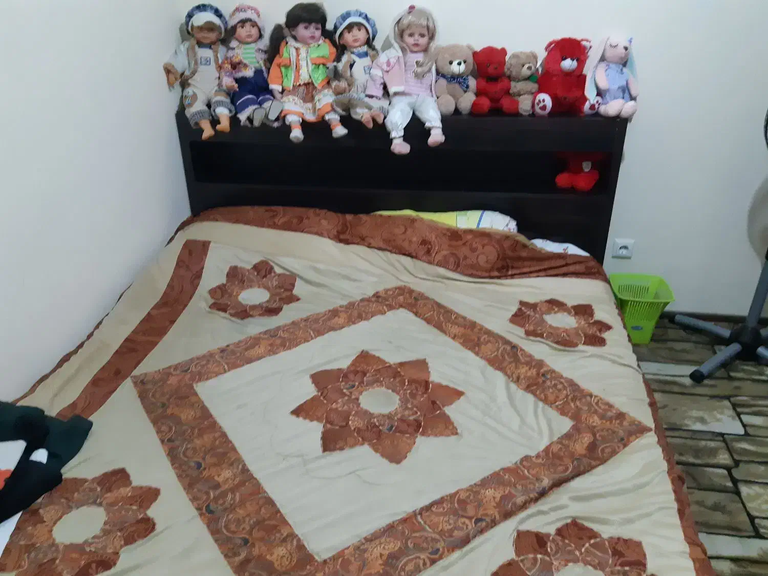 تخت دو نفره نئوپان با تشک رنک قهوای|تخت و سرویس خواب|پردیس, فاز ۱۱|دیوار