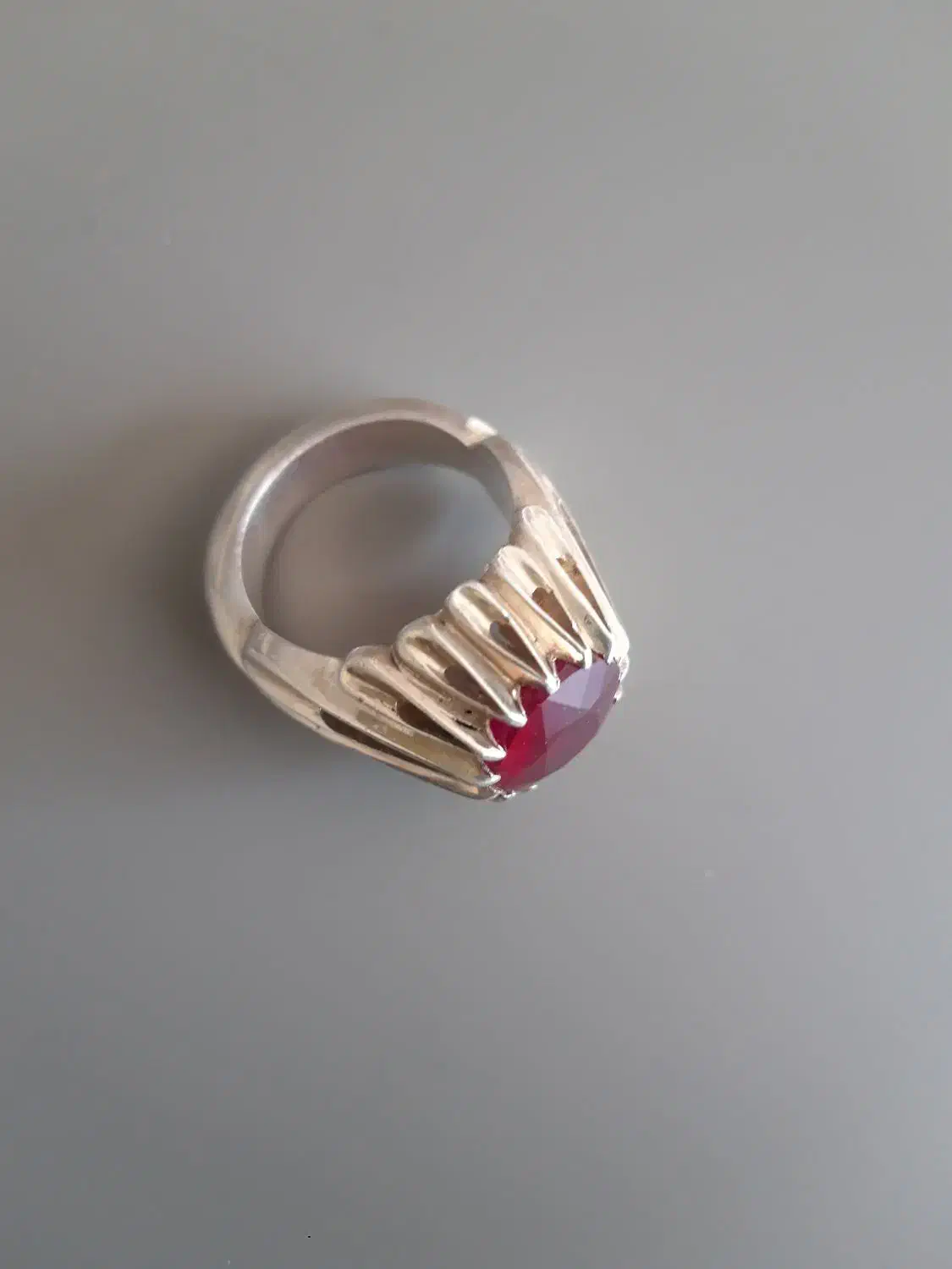 انگشتر نقره یاقوت برمه ، عقیق کبود|جواهرات|همدان, |دیوار