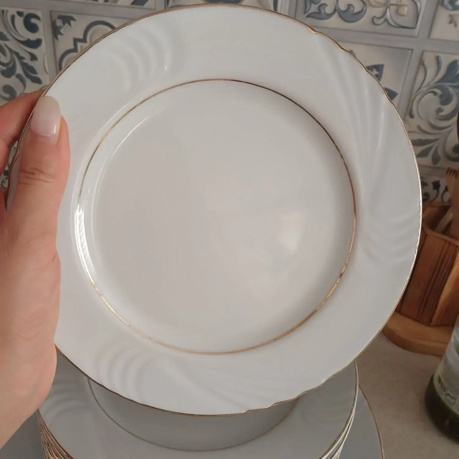 پلو خوری و پیشدستی چینی توس|ظروف سرو و پذیرایی|هشتگرد, فاز ۲ مهستان|دیوار