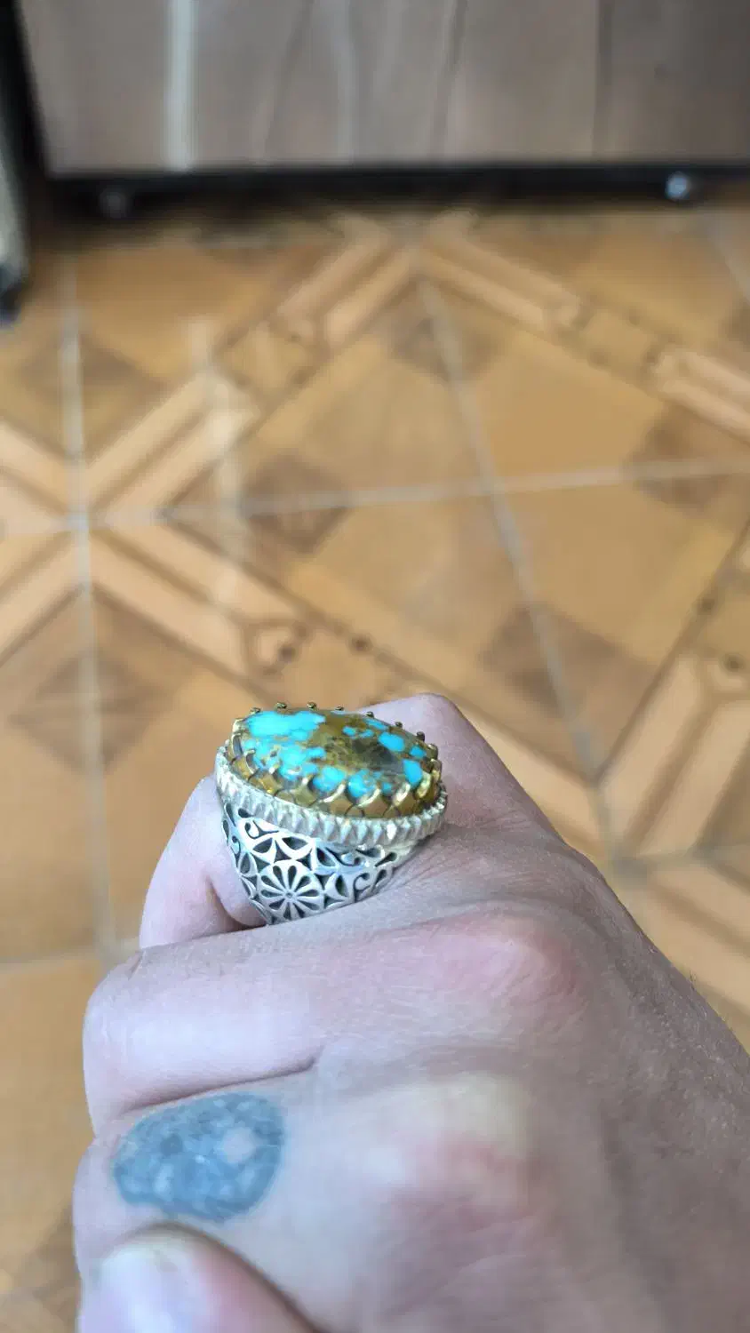 انگشتر فیروزه نیشابوری|جواهرات|نقده, |دیوار