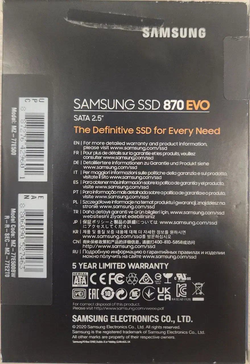 اس اس دی ssd اینترنال سامسونگ EVO 870 500GB|قطعات و لوازم جانبی رایانه|تهران, شمس‌آباد|دیوار