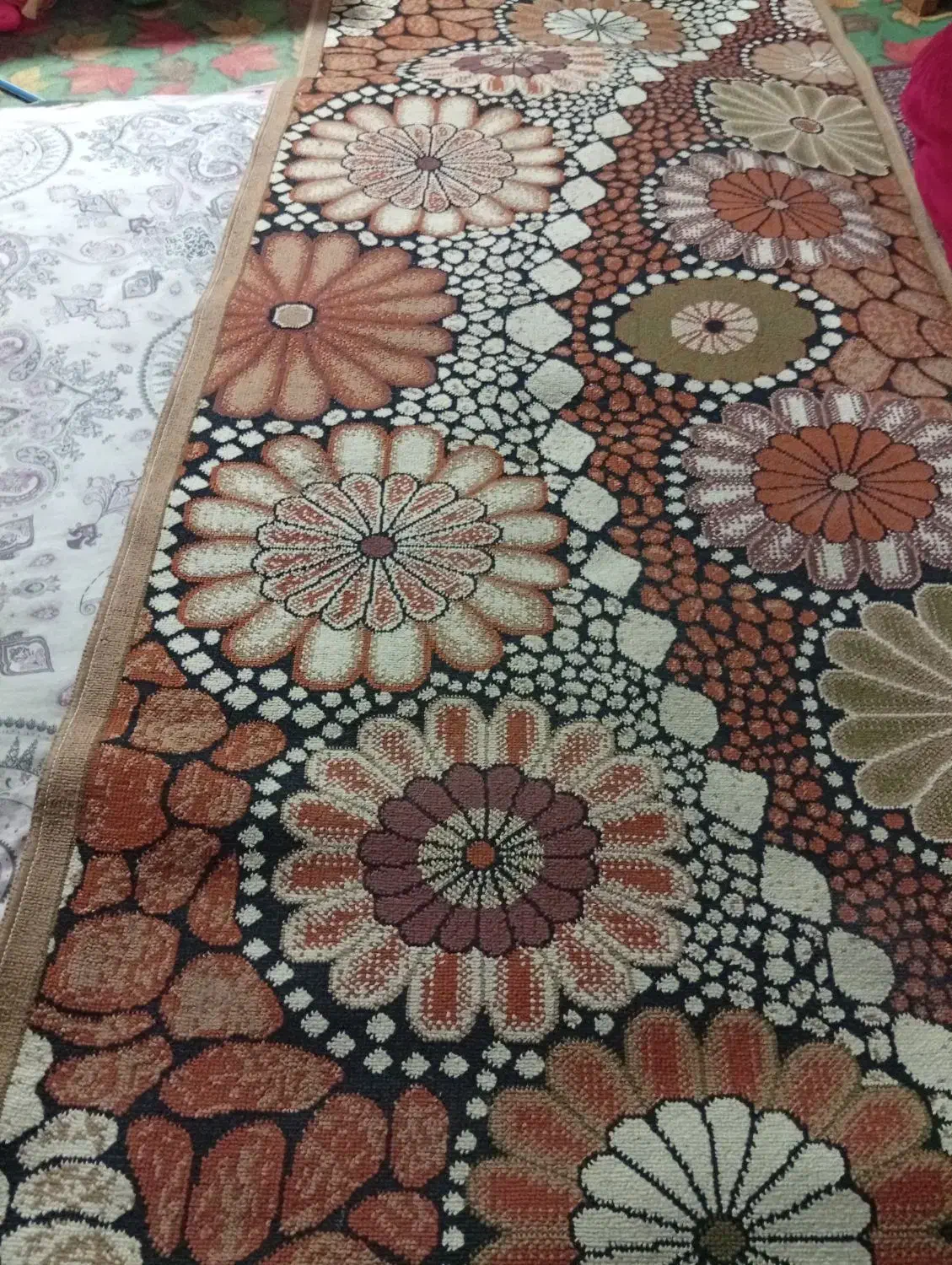 گلیم کاکائویی تمیز|گلیم، جاجیم، گبه|بوکان, |دیوار