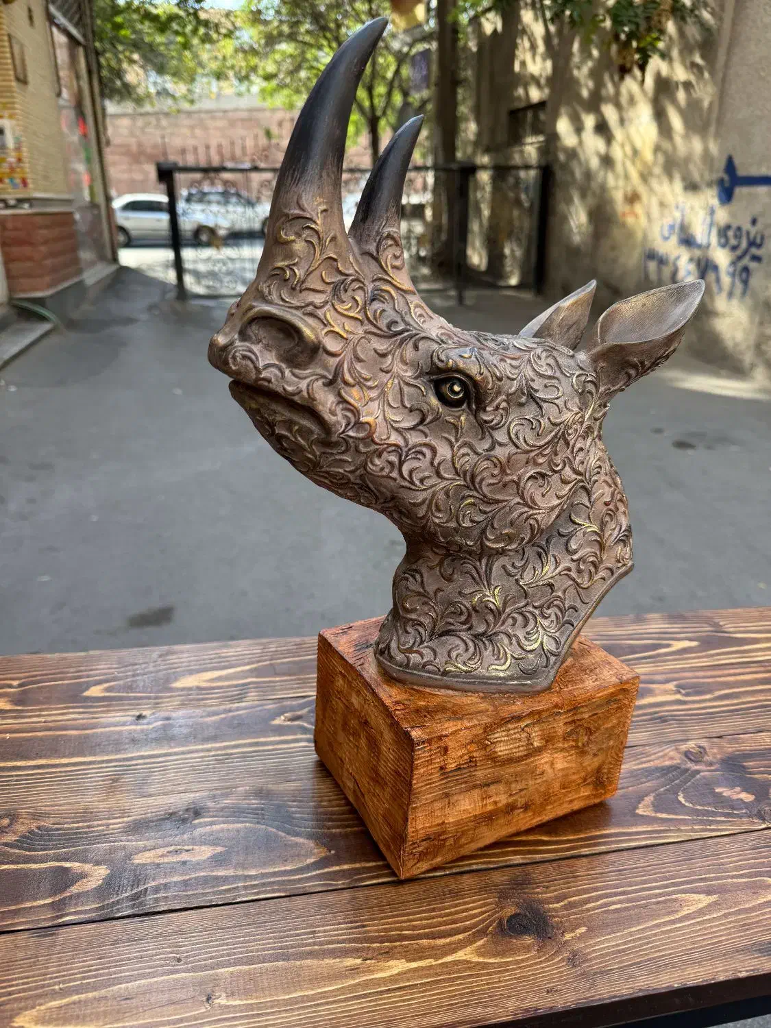 مجسمه دکوری کرگدن|مجسمه، تندیس، ماکت|تبریز, |دیوار