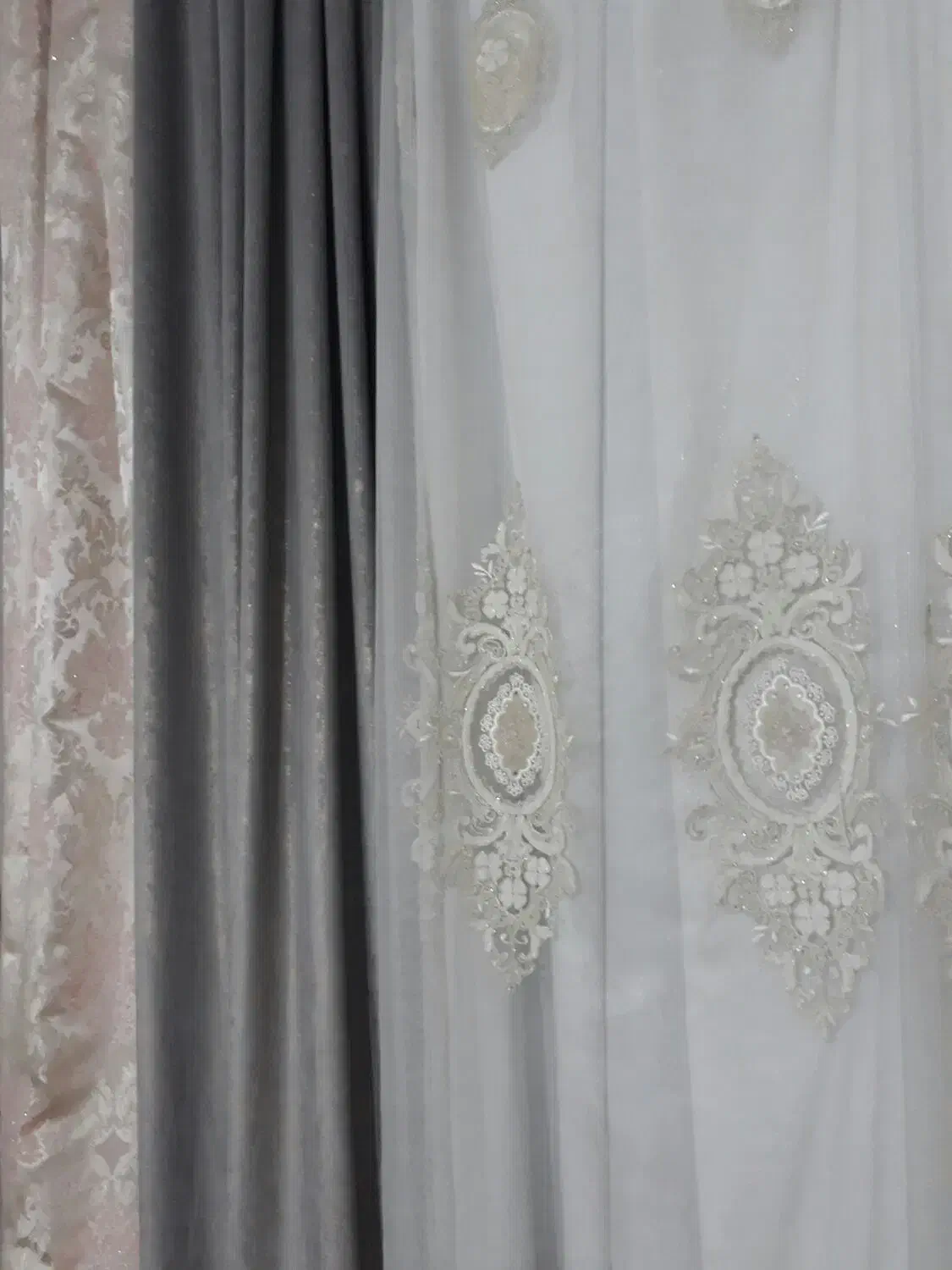 پرده شیک حریر|پرده، رانر، رومیزی|قم, چهل درخت|دیوار