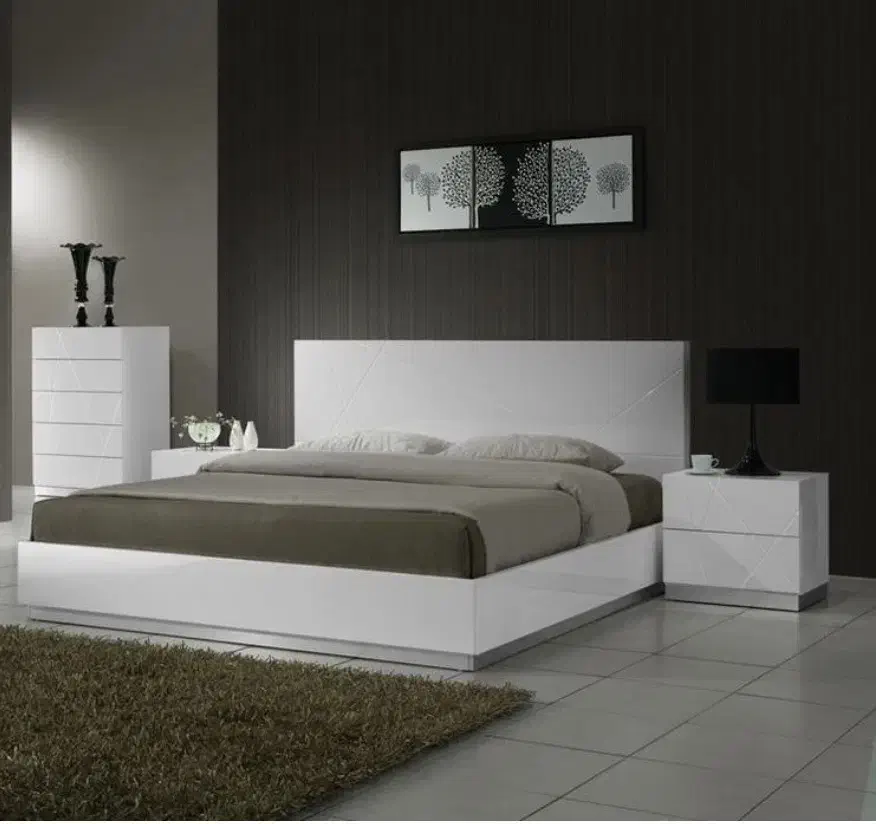 تخت خواب دونفره سفید|تخت و سرویس خواب|ری, عباس‌آباد|دیوار