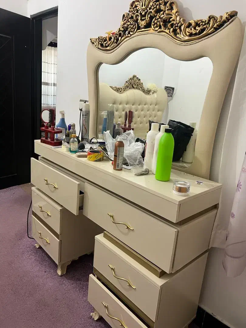 تخت دو نفره میزارایش تشک پاتختی|تخت و سرویس خواب|داراب, |دیوار