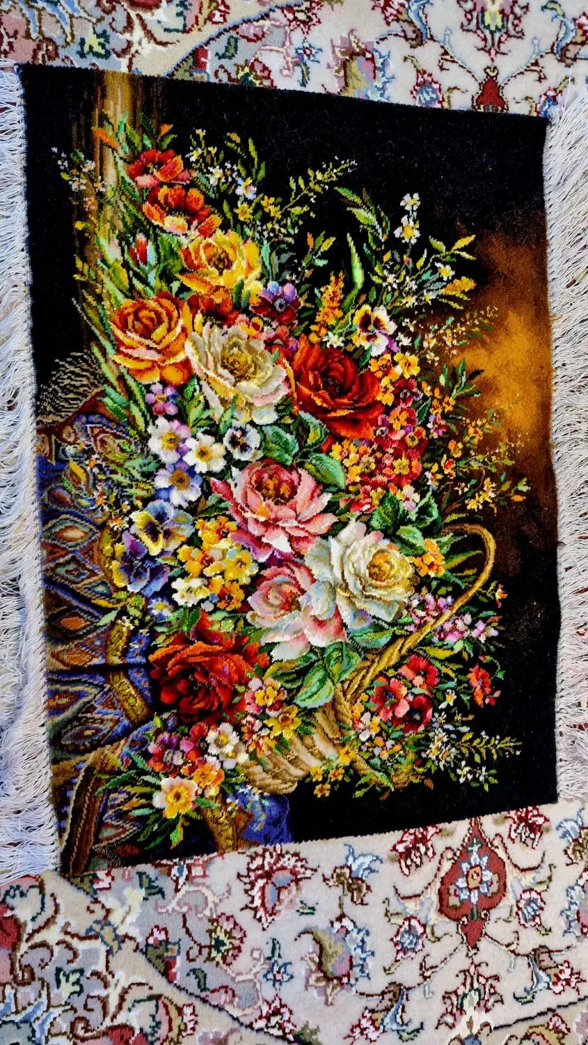 تابلو فرش طرح گل(اقساطی)|تابلو فرش|تبریز, |دیوار