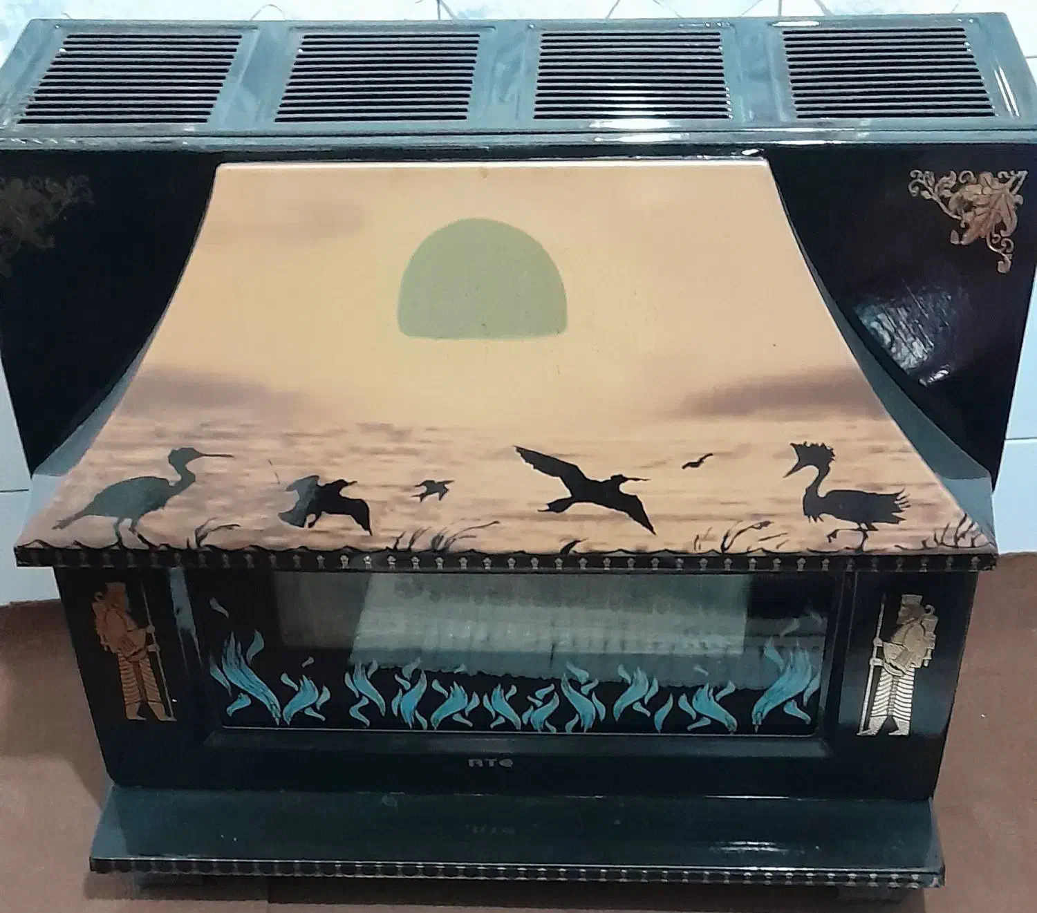 بخاری طرح شومینه|بخاری، هیتر، شومینه|بروجن, |دیوار