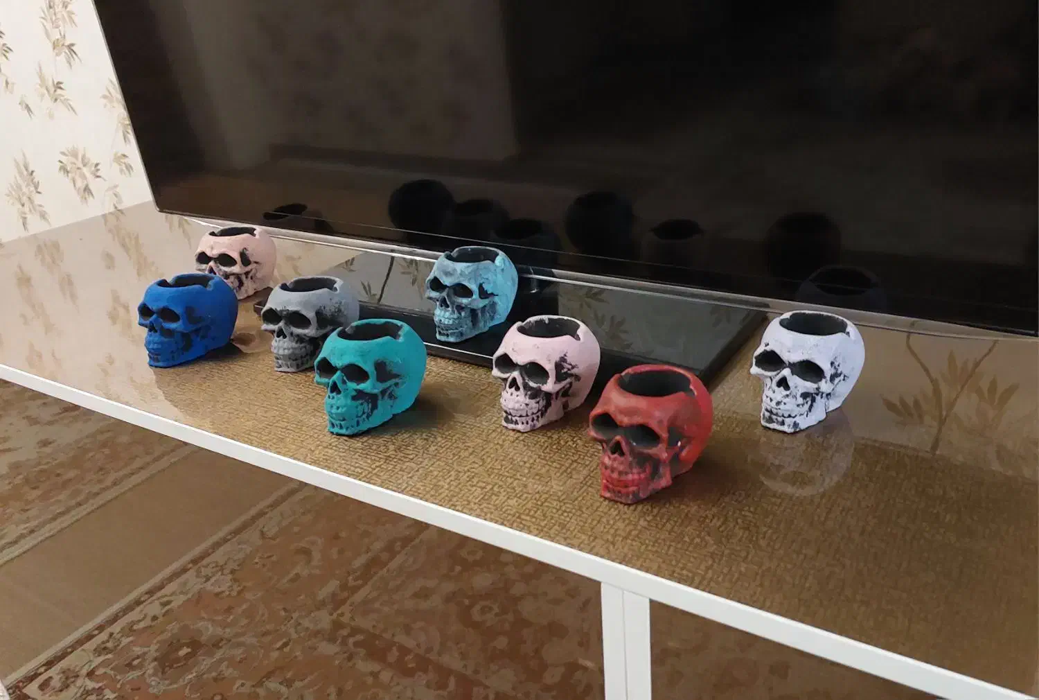 8 عدد جاسیگاری طرح اسکلت جمجمه|صنایع دستی و سایر لوازم تزئینی|کرمانشاه, |دیوار