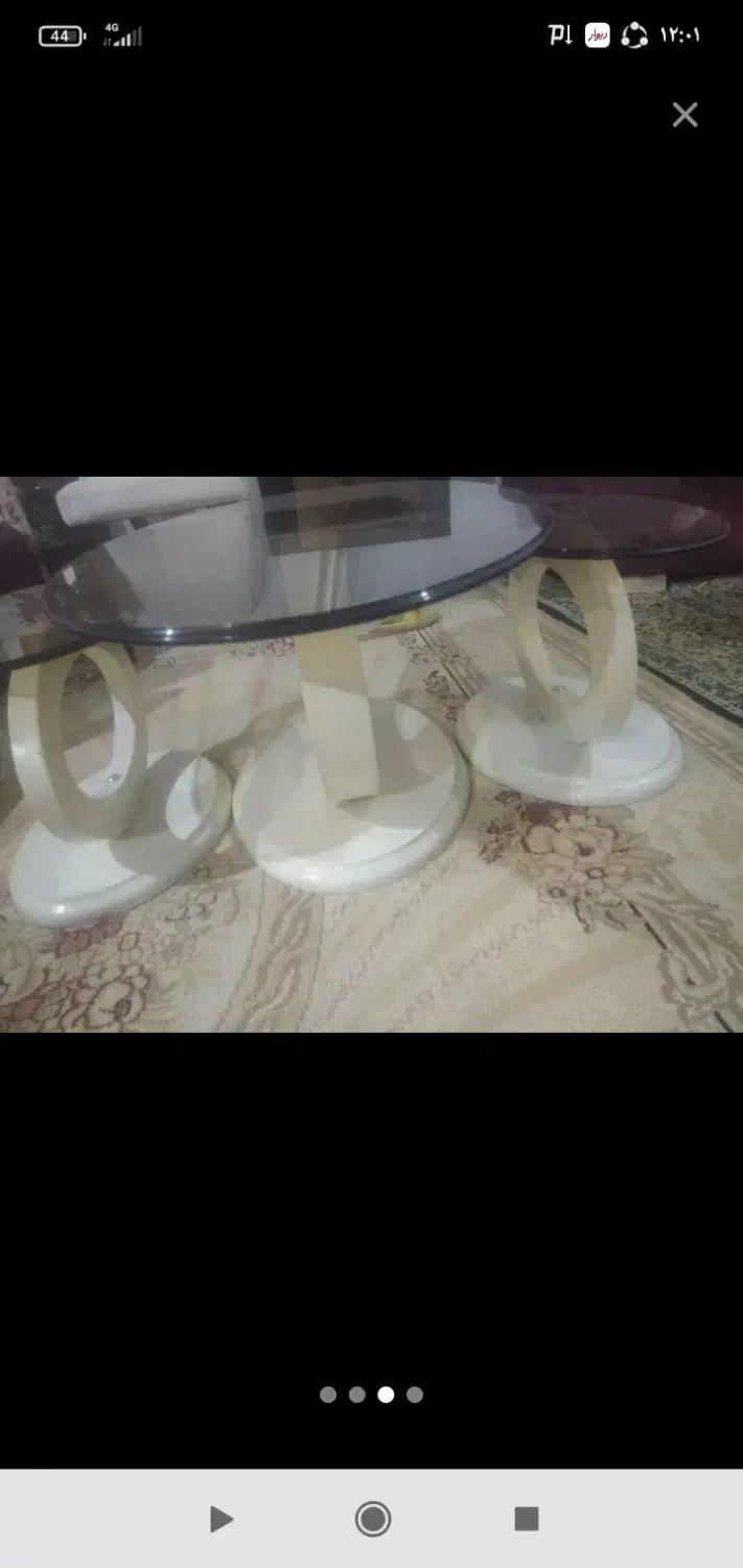 دوعددمیزعسلی بیضی بایه بزرگ پذیرایی|مبلمان خانگی و میز عسلی|ماهدشت, |دیوار