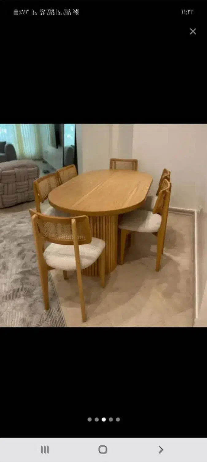 نهارخوری چوب راش، روس|میز و صندلی غذاخوری|محمدیه-قزوین, |دیوار