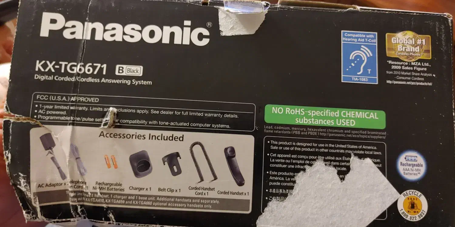 تلفن رومیزی پاناسونیک اصل با بی سیم و منشی و فول|تلفن رومیزی|تهران, حکیمیه|دیوار